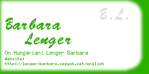 barbara lenger business card